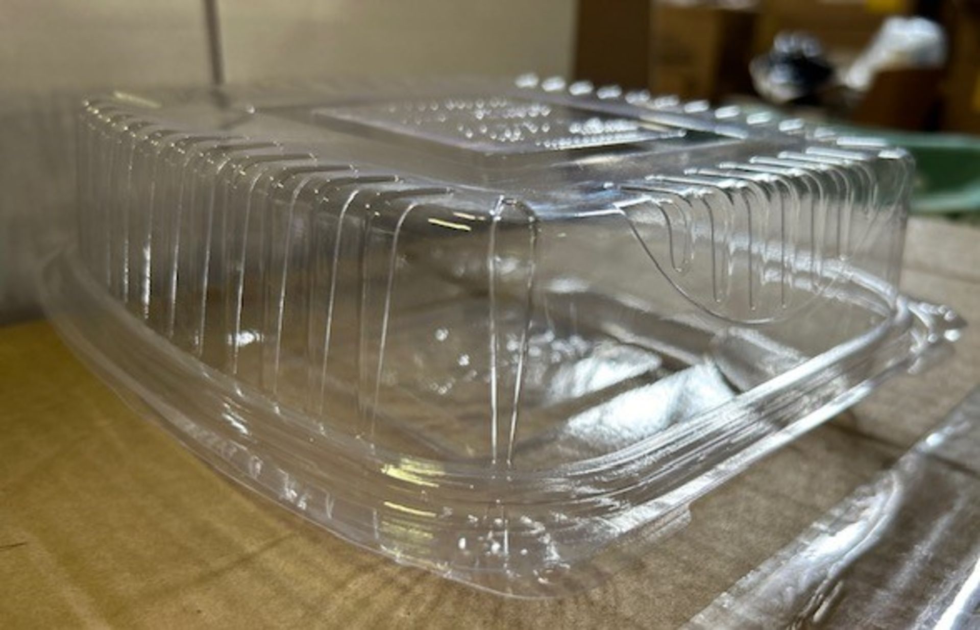 (6) Cases - Eco Products #EP-LC81 8" x 8" x 3" Clear Clamshell (For Cold Food Only) (Pack 160) - Image 2 of 3