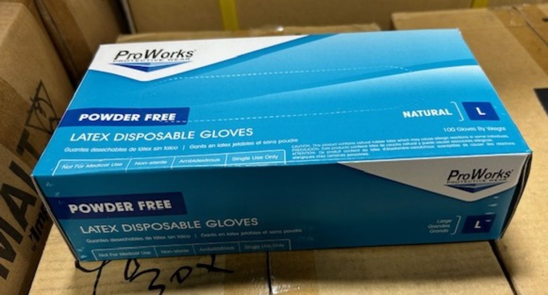 (40) Boxes - Large Latex Gloves GL-L105FL (Pack 100/Box)