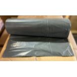 (13) Cases - 24x20x48 2Mil Heavy Duty Black Garbage Liner (10 Roll/10 Per Roll)
