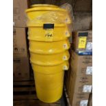 (11) Rubbermaid 32 Gallon Yellow Garbage Can (No Tops)