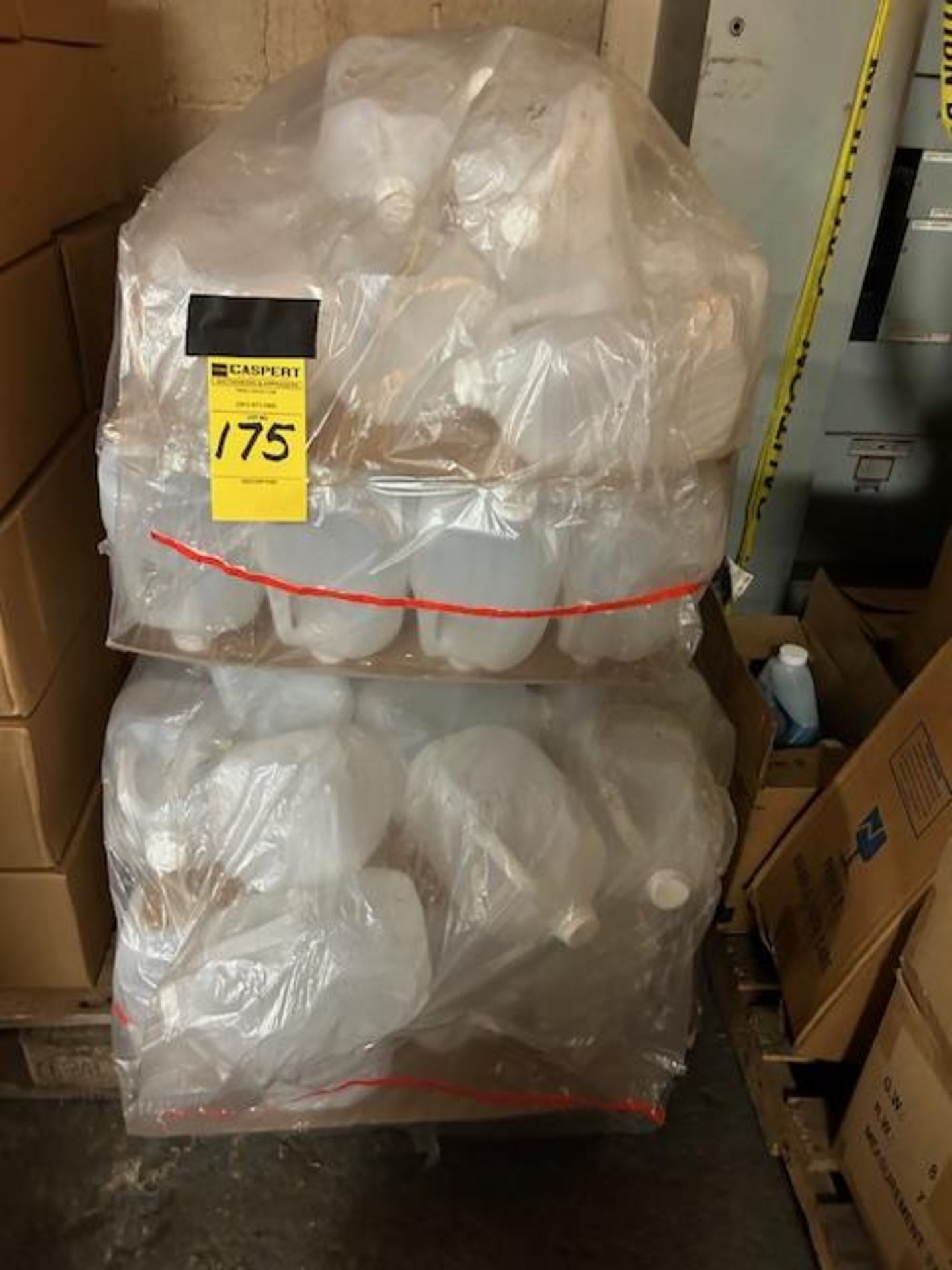 (2) Bundles of Gallon Plastic Empty Containers with Tops
