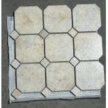 (190) Square Feet, Porcellana Di Rocca Octagon with Dots Cream Color, 4" x 4"