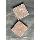 (100) Square Feet, Tumble Marble Tea Rose, 4" x 4"