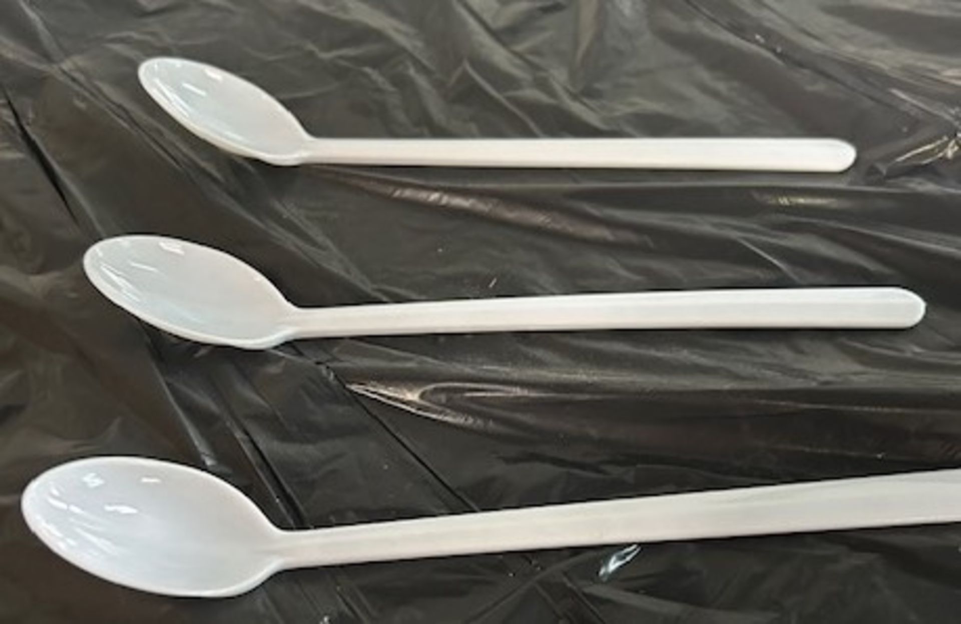 (6) Cases - SSM217 White Plastic Soda Spoon (Pack 1000)