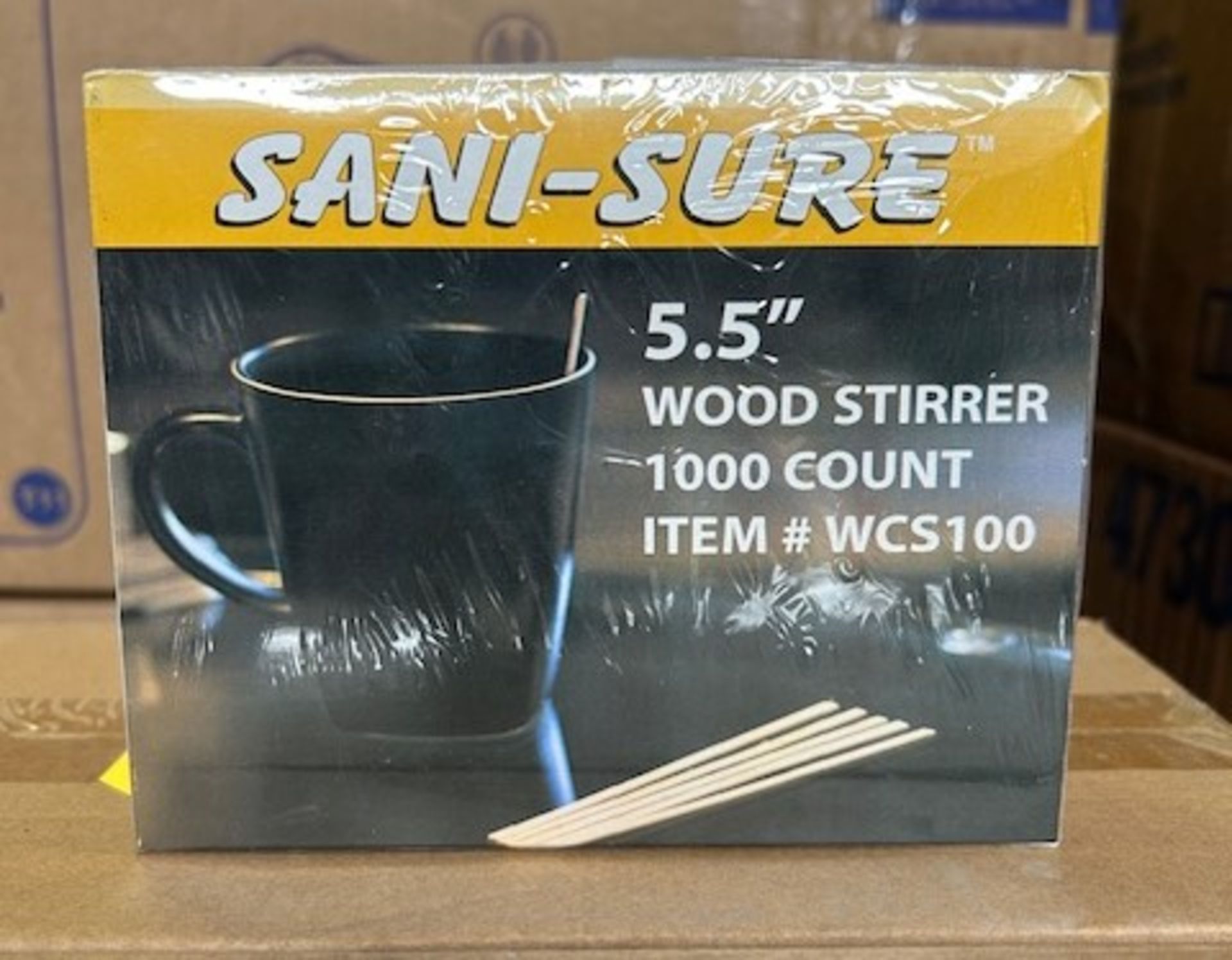 (14) Cases - 5-1/2" Wood Coffee Stirrers (10/1000 Count)