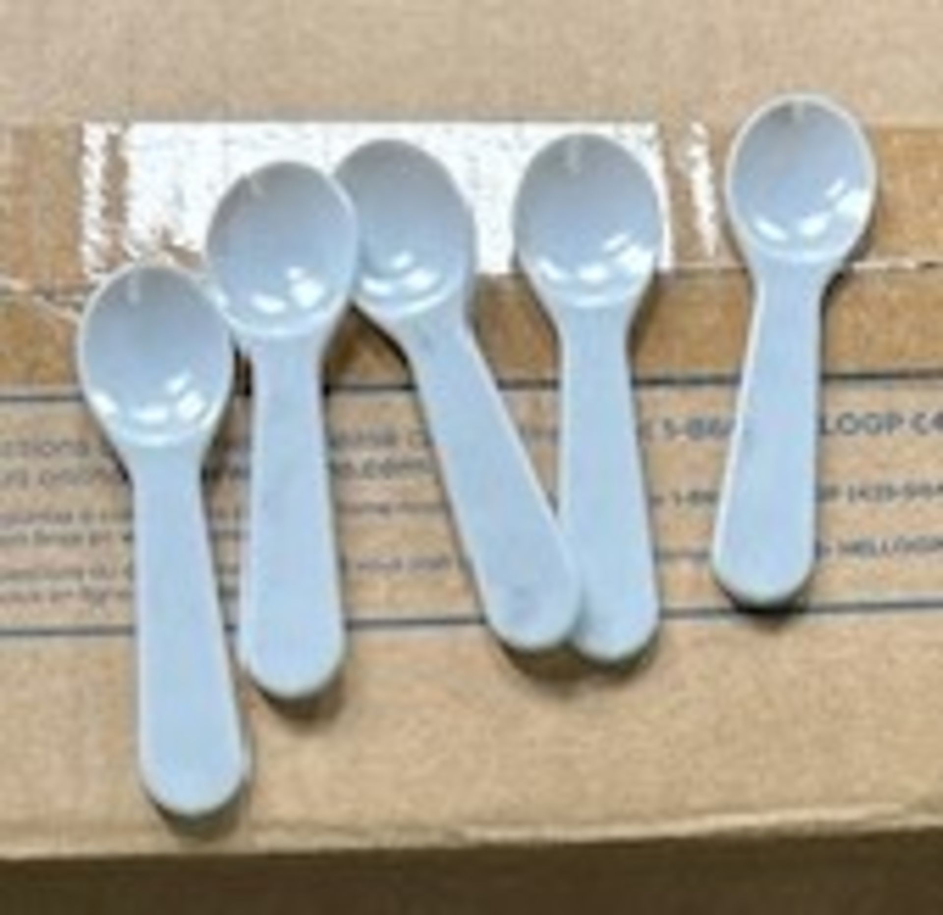 (5) Cases - Dixie TS21 White Plastic Taster Spoons (Pack 3000)