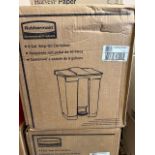 (3) Rubbermaid FG614300 Red 8 Gallon Step On Container
