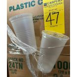 LOT - Dart 24TN 24 Oz. Plastic Cup with Lids (2000 Sets)
