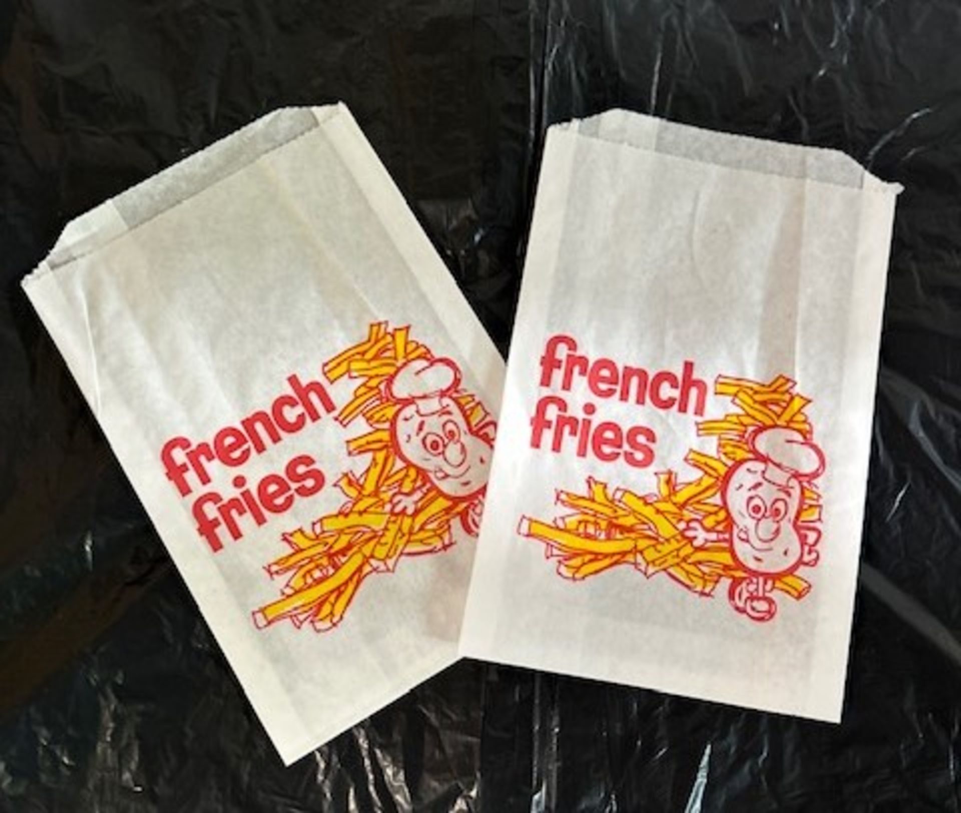 (5) Cases - 607 Fischer Printed Paper French Fry Bag (Pack 1000)