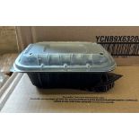 LOT - Pactiv YCNB9X632000 & YCNV9X6PPDL 32 Oz. Black Plastic Container and Lid (3000 Sets)
