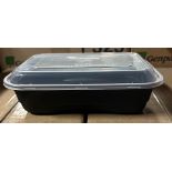 (6) Cases - Pactiv NV2GRT3688B 36 Oz. Rectangle Container and Lid (150 Sets/Case)