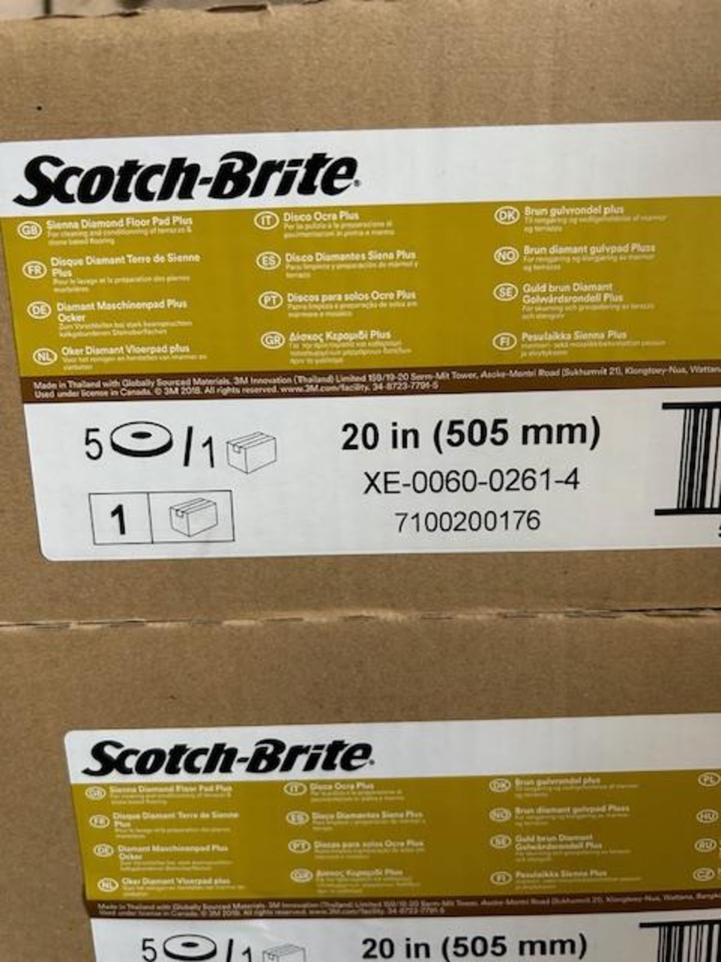 (3) Cases - 3M 20" Scotch Brite Floor Pad XE-0060-0261-4 (Pack 5)