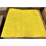 (4) Cases - Hoffmaster 220440 54" x 54" 2-Ply Yellow Paper Table Cloth (Pack 50)
