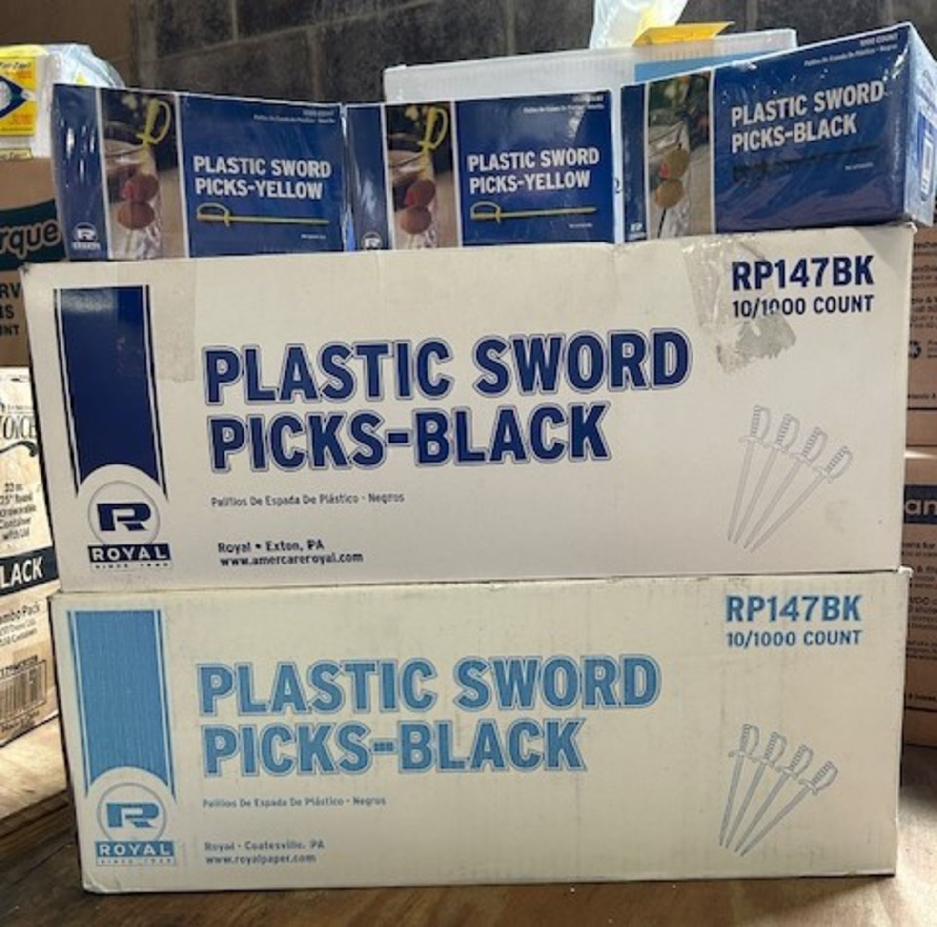 (23) Boxes - RP147BK Plastic Sword Picks (Pack 1000) - Image 2 of 2