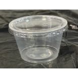 LOT - (9600) Sets of 4 Oz. Clear Plastic Souffle Cup and Lid