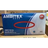 (14) Cases - Ambitex VSM5201B Small Blue Powder-Free Vinyl Gloves (10/100 Count)