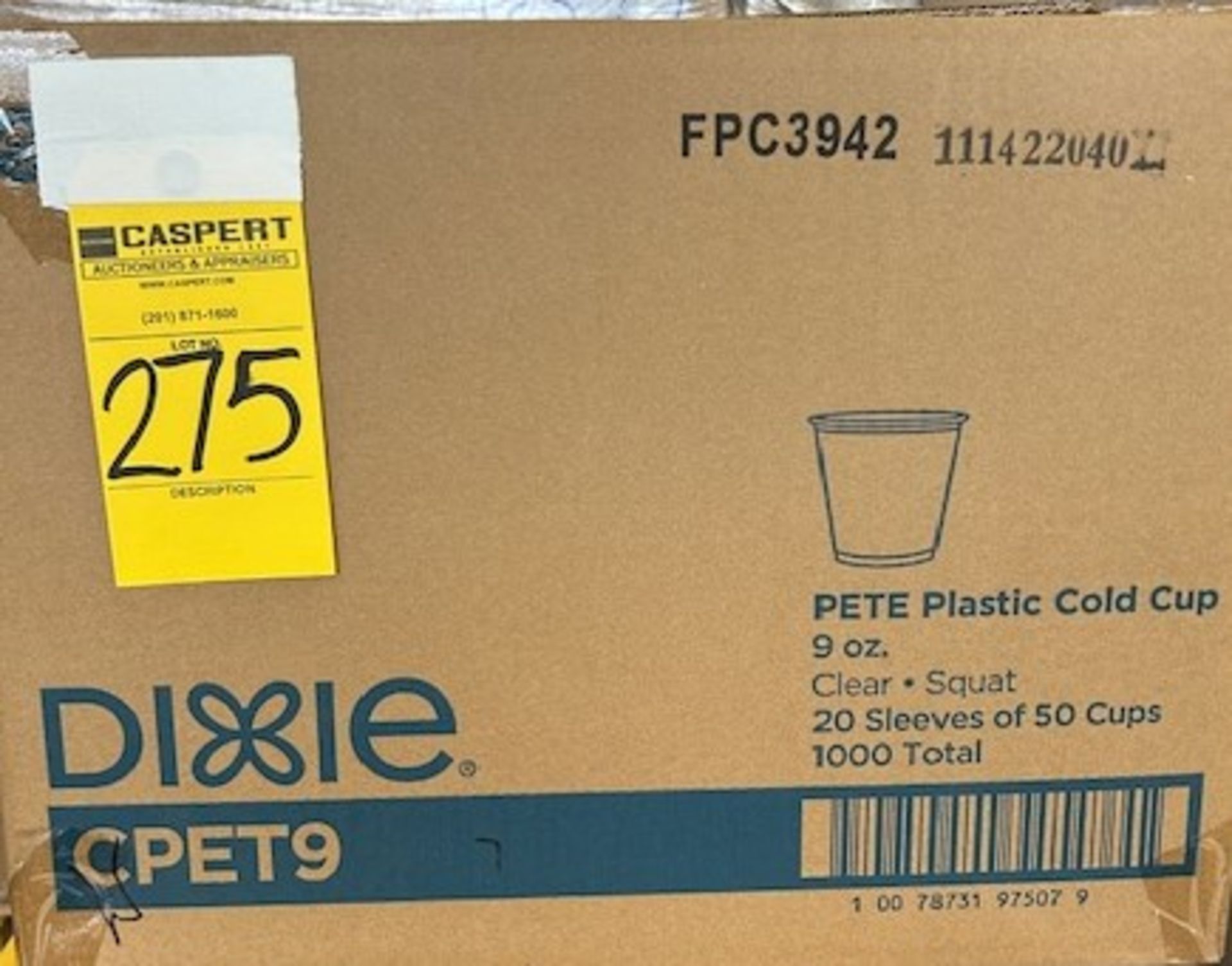 (5) Cases - CPET9 9 Oz. Pet Old Fashioned Plastic Cup (20/50 Count)