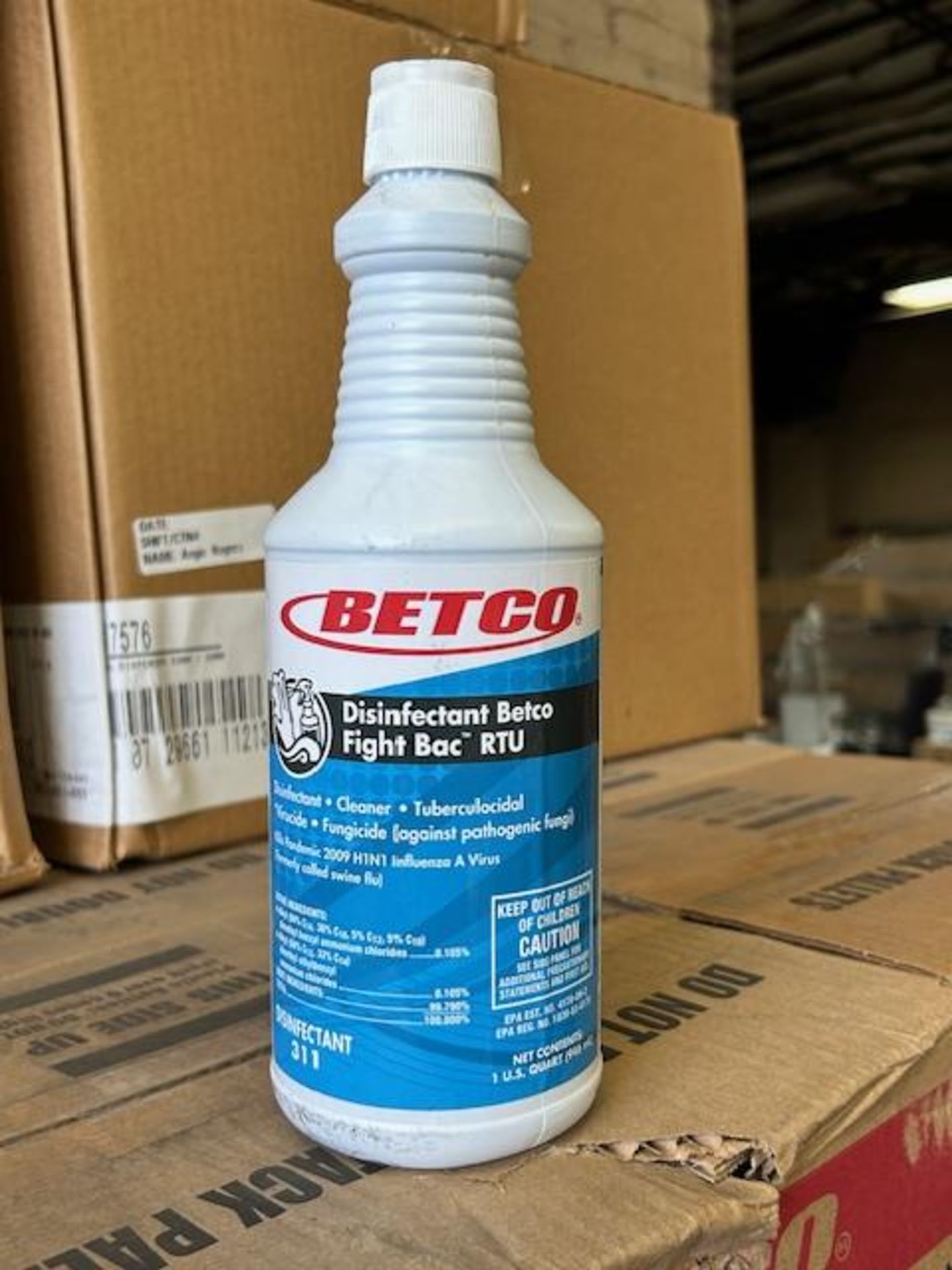 (55) Cases - Betco 31112-00 RTU Fight Bac Anti-Bacterial Cleaner (12/1 Quart)