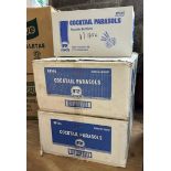(11) Boxes - RP144 Cocktail Parasols (Pack 10/144 Count)