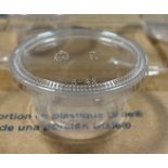 LOT - (9600) Sets of 3-1/4 Oz. Clear Plastic Souffle Cup and Lid