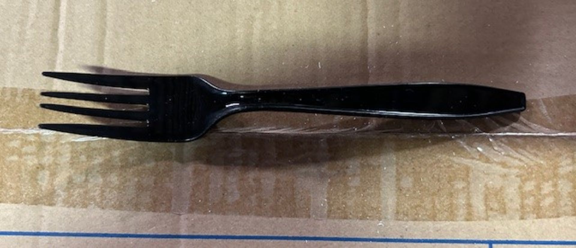 (7) Cases - Dixie PFH51 Heavy Duty Black Plastic Fork (Pack 1000)