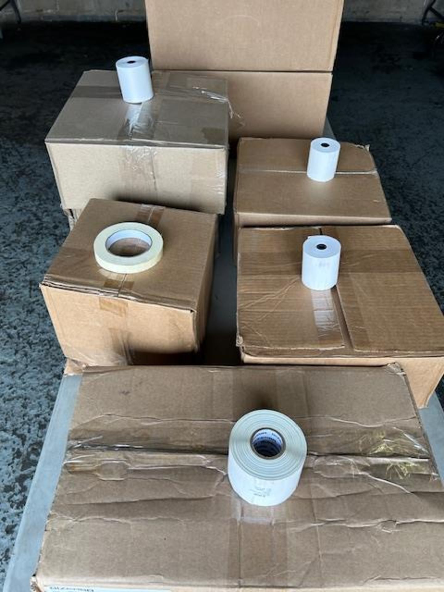 (6) Cases - Assorted Product - (5) Cases of Thermal Rolls and (1) Case of Masking Tape