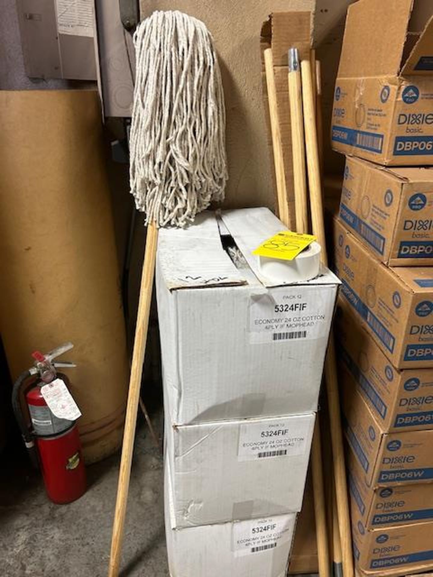 LOT - (36) 24 Oz. Mop Heads with (12) Handles - Image 2 of 2