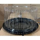 (2) Cases - Pactiv 8B40 8" Black Tray and High Dome Lid (Pack 100)