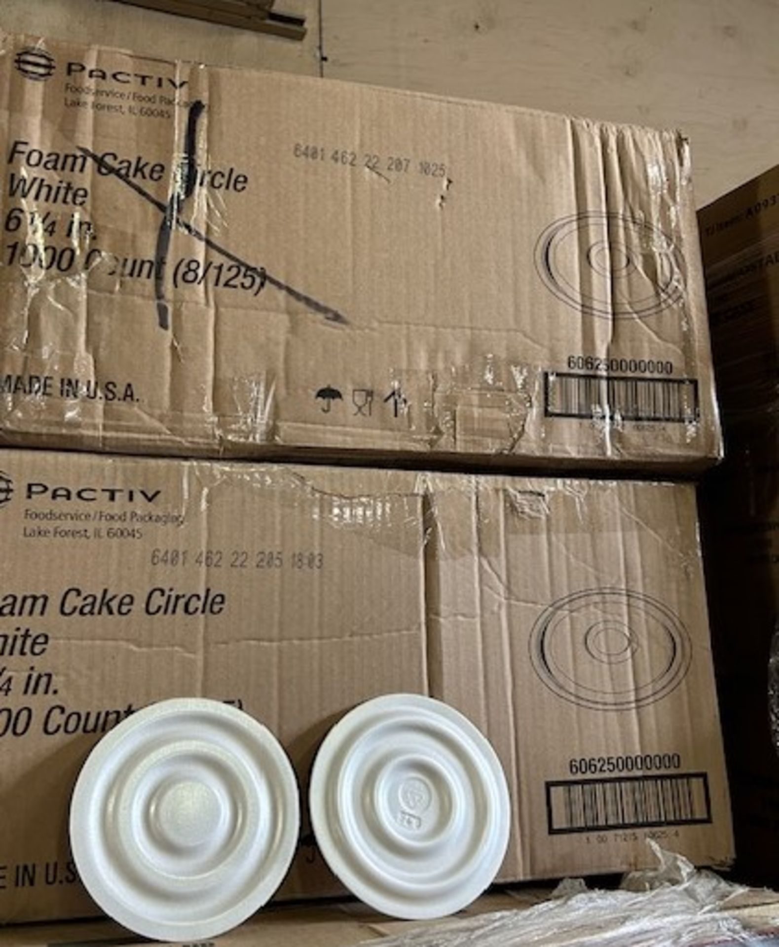 (2) Cases - Pactiv 6-1/4" White Foam Cake Circle (Pack 1000) - Image 2 of 2