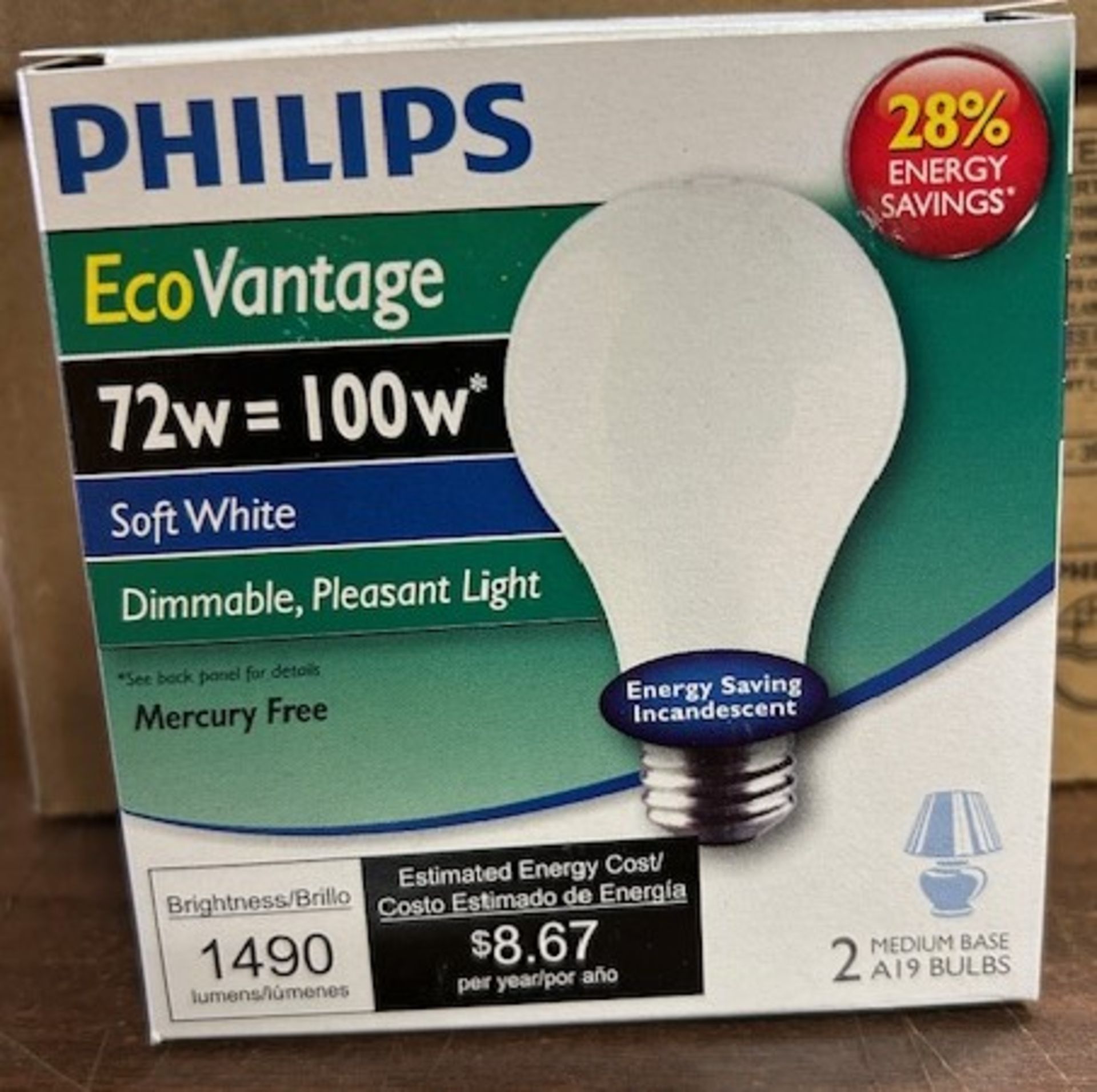 (48) Packs - Philips 72 Watt Bulb (Pack 2)