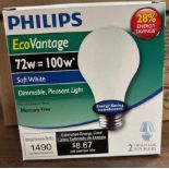 (48) Packs - Philips 72 Watt Bulb (Pack 2)