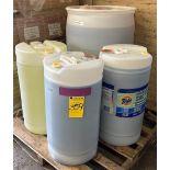 LOT - (2) 15 Gallon Pales of Tide Laundry Detergent and (1) 55 Gallon Drum of Machine Dish Detergent