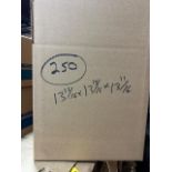 LOT - (250) 13-15/16 x 13-15/16 x 13-11/16 Brown Corrugated Boxes