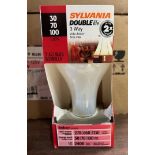 (108) Sylvania 30/100A21/DLSW/RP 120V Soft White 3-Way