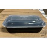 (4) Cases - Pactiv NV2GRT3688B 36 Oz. Rectangle Container and Lid (150 Sets/Case)