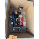 CONTENTS OF SHIPPING CONTAINER; KNIGHT 225 LB PNEUMATIC LIFTING FIXTURE W/OVERHEAD CRANE FRAME