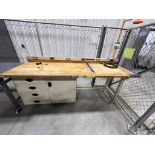 96"X30" WOOD TOP WORK TABLE WITH POWER (ZONE C)