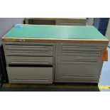 (2) 4 DRAWER LYON CABINETS WITH BUTCHER BLOCK TOP (ZONES A&B1)