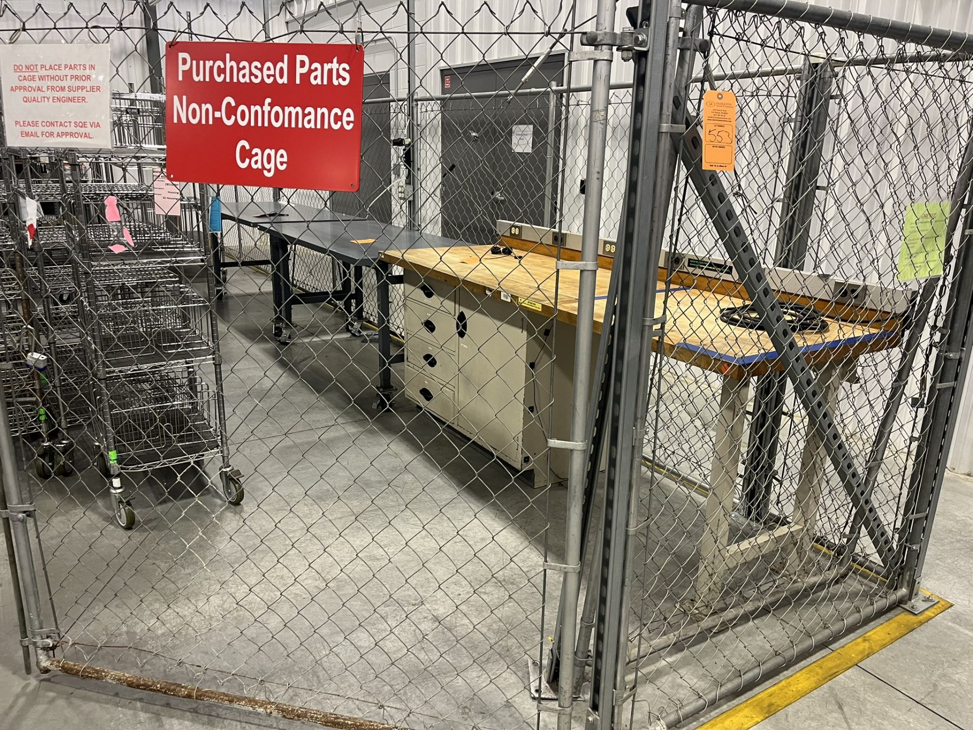 (6) TOTAL SECTIONS OF CAGE: ALL 6' TALL; (3) 10' WIDE SECTIONS; (1) 2' WIDE; (2) 4.5' WIDE (ZONE C)