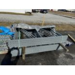 PALLET RACKING: (8) UPRIGHTS: 8' H 66" DEPTH; (24) CROSSBEAMS 78" 5600 LB CAPACITY