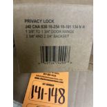 (24) SCHLAGE PRIVACY LOCKS 1 3/8" TO 1 3/4" DOOR RANGE; 2 3/8" TO 2 3/4" BACKSET