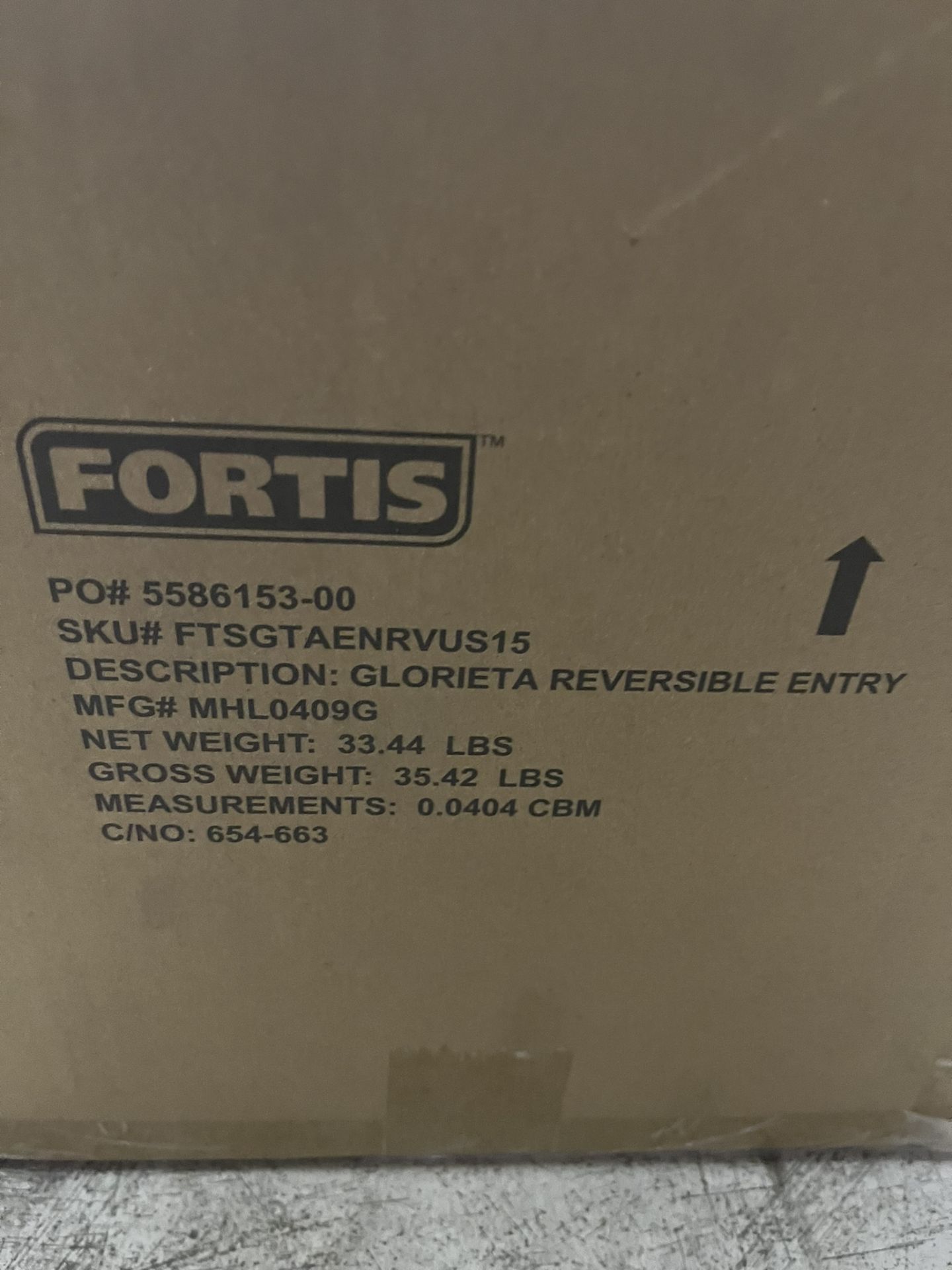 (20) FORTIS GLORIETTA REVERSIBLE ENTRY US15 SATIN NICKEL - Image 2 of 3