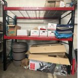 PALLET RACKING WITH WIRE DECK: (2) 8'X3' UPRIGHTS; (4) 8' CROSSBEAMS (CONTENTS NOT INCLUDED)
