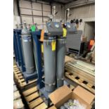 PALLET WITH (2) BAUER HIGH PRESSURE COMPRESSED AIR TANKS MODEL # R1X1V-UN-50-BULK02 SERIAL # 166091;