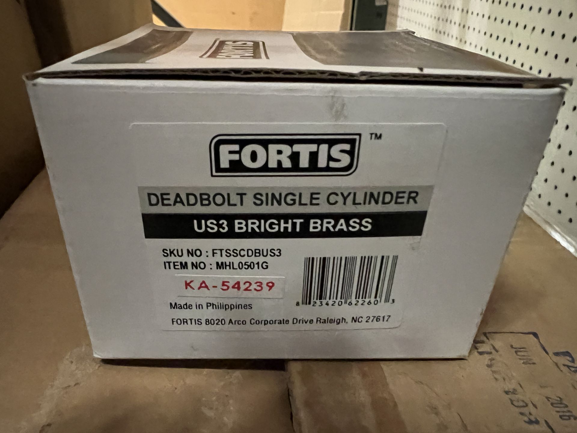 (20) FORTIS SINGLE CYLINDER DEADBOLTS U53 BRIGHT BRASS - Image 2 of 3