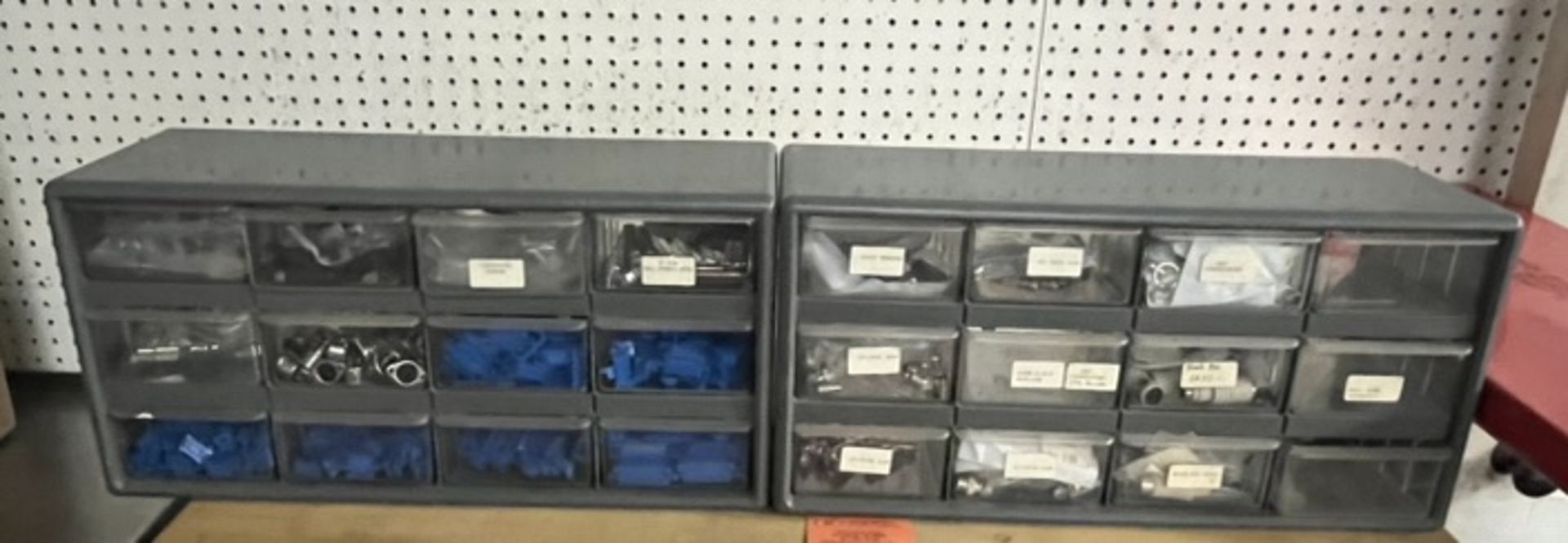 (2) TOOLBOXES WITH TIGHTENING SCREWS AND CONNECTORS