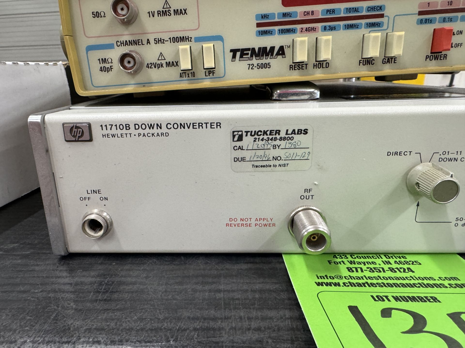 HP 11710B DOWN CONVERTER; TENMA 2.4 GHZ MULTIFUNCTION COUNTER; THOMAS AND BETTS WIRE CONNECTORS - Image 3 of 4