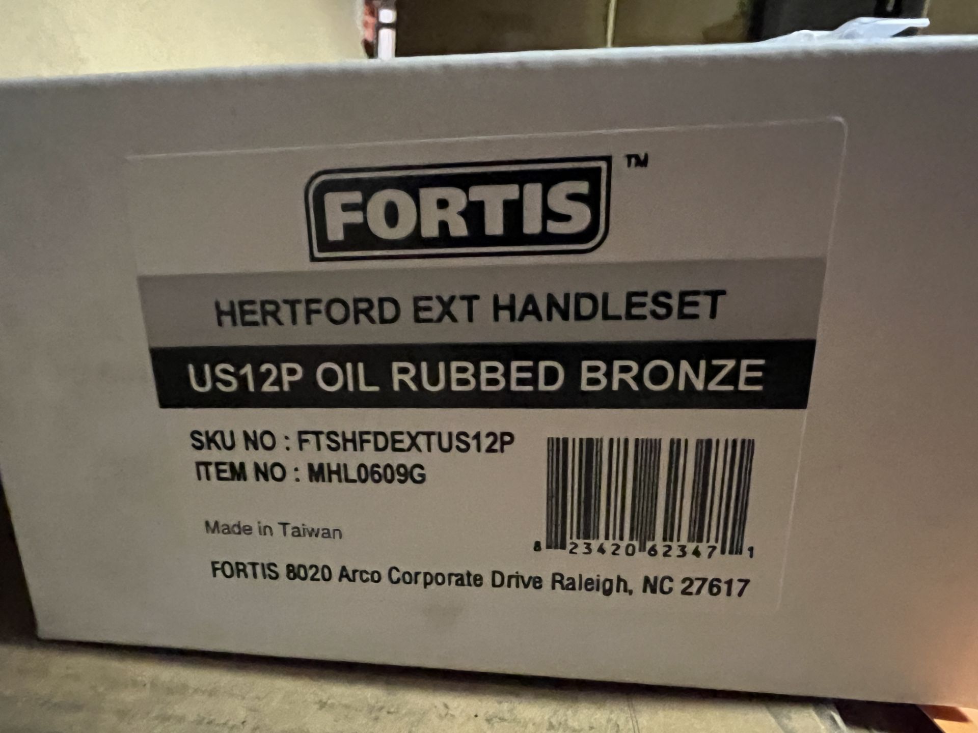 (10) FORTIS GALVESTON EXT HANDLESET US12P OIL RUBBED BRONZE - Image 2 of 3