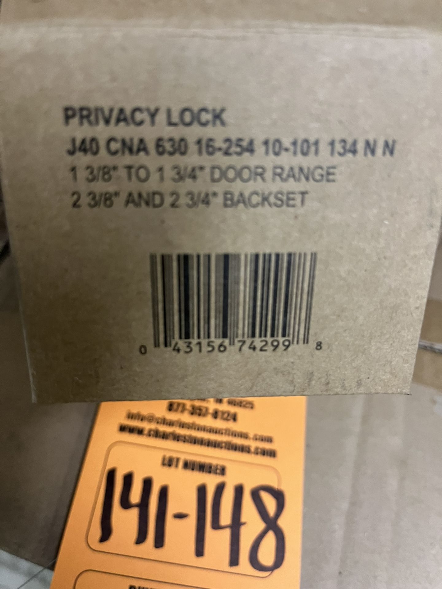 (24) SCHLAGE PRIVACY LOCKS 1 3/8" TO 1 3/4" DOOR RANGE; 2 3/8" TO 2 3/4" BACKSET