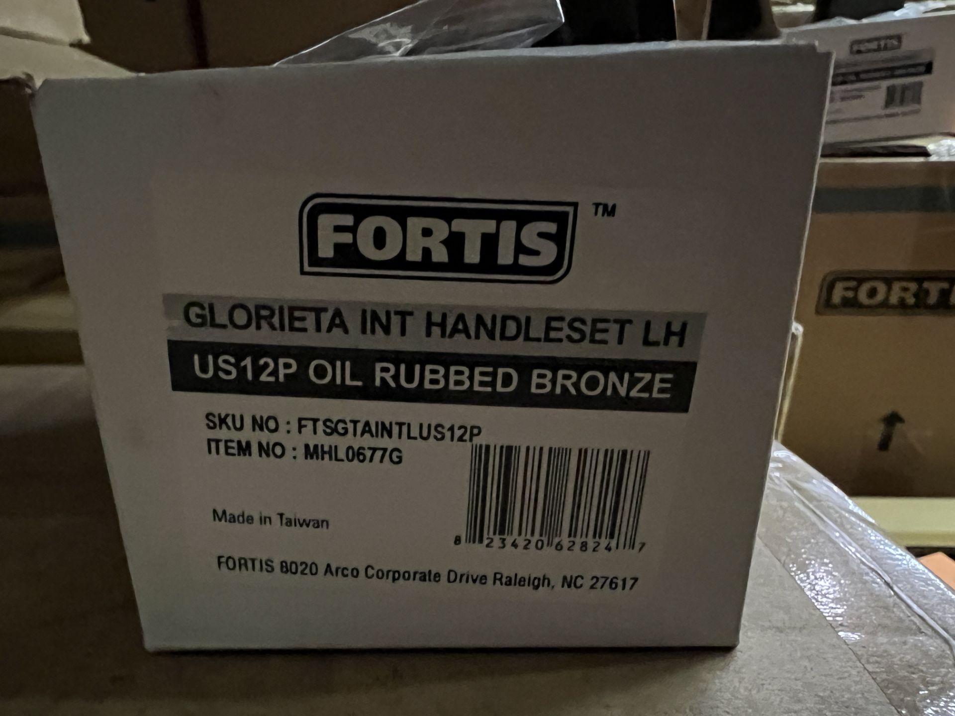 (10) FORTIS GLORIETTA INT HANDLESET LH US12P OIL RUBBED BRONZE - Image 2 of 3